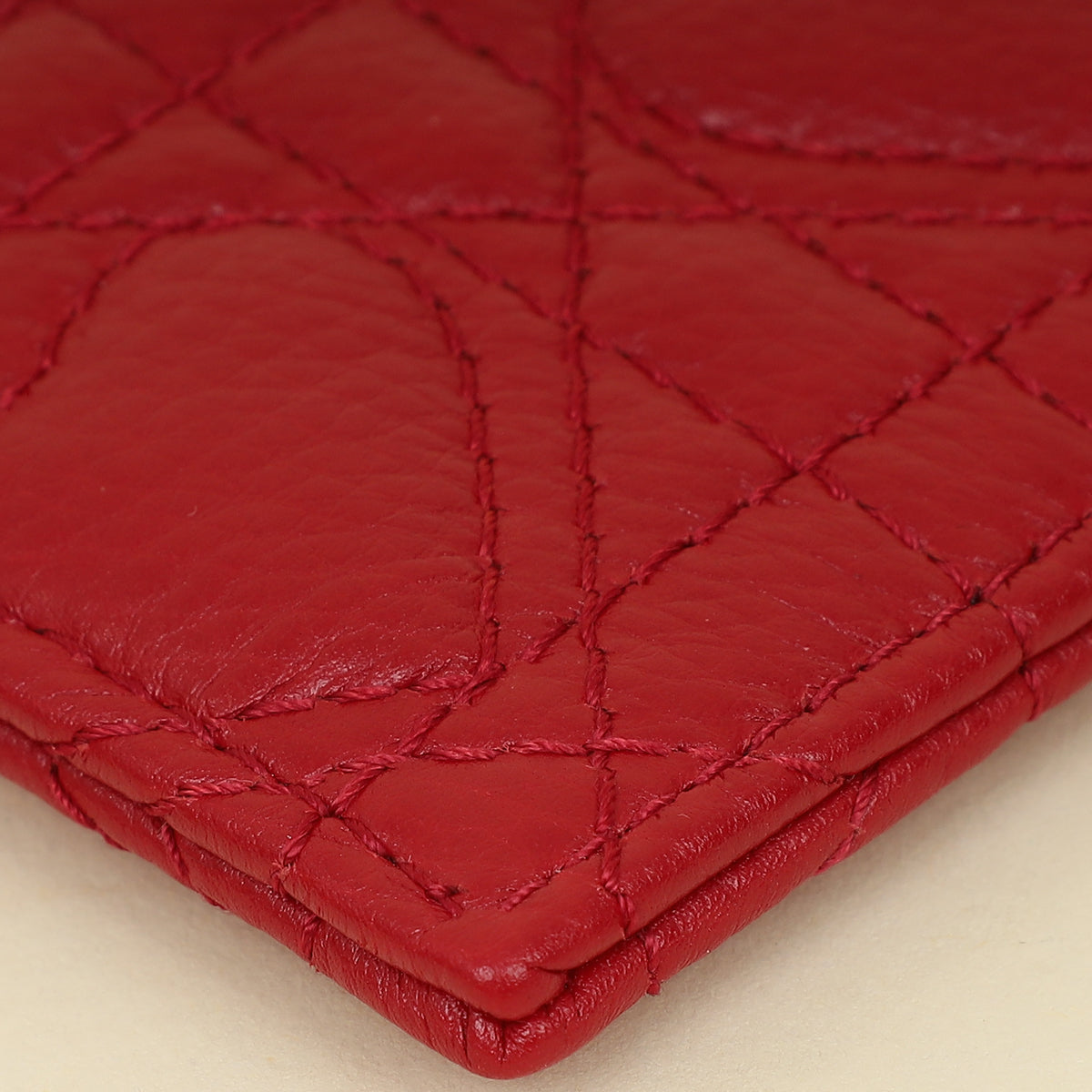 Christian Dior Red Dioramour Dior Caro Freesia Card Holder-Christian Dior-THE CLOSET