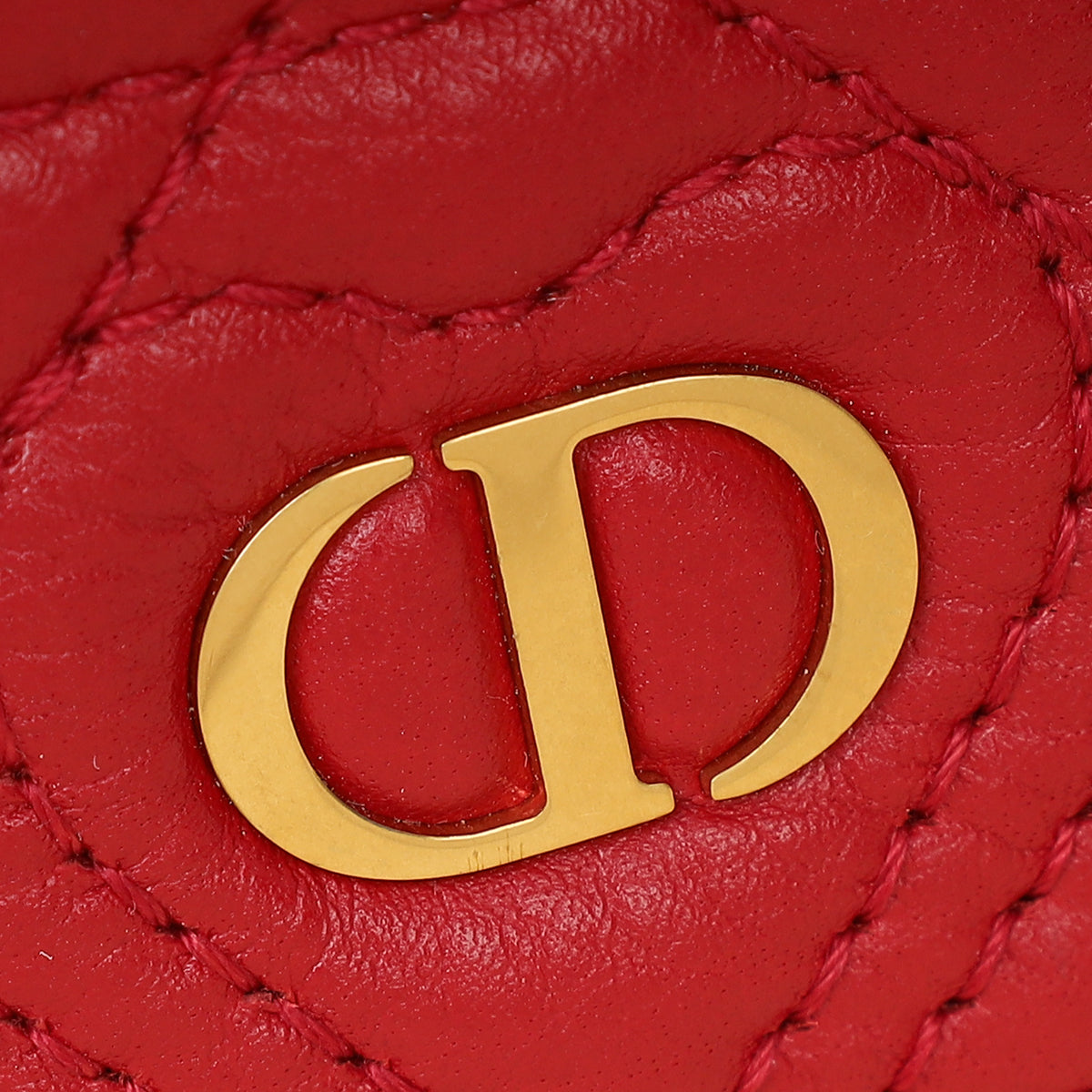 Christian Dior Red Dioramour Dior Caro Freesia Card Holder-Christian Dior-THE CLOSET