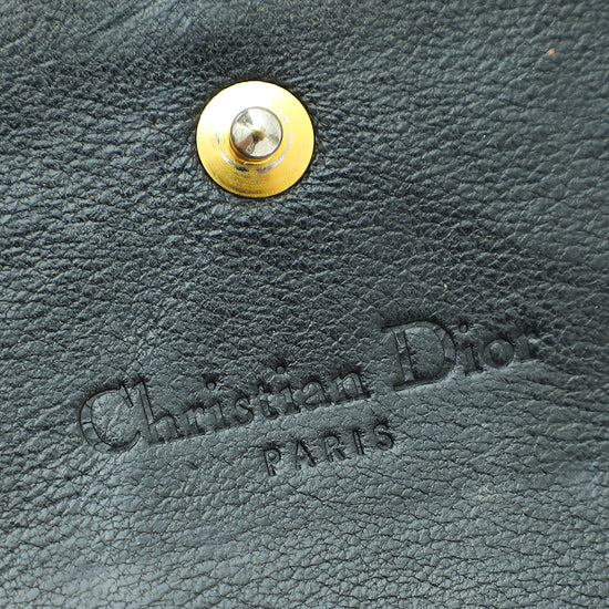 Christian Dior Black Lady Dior Chain Wallet