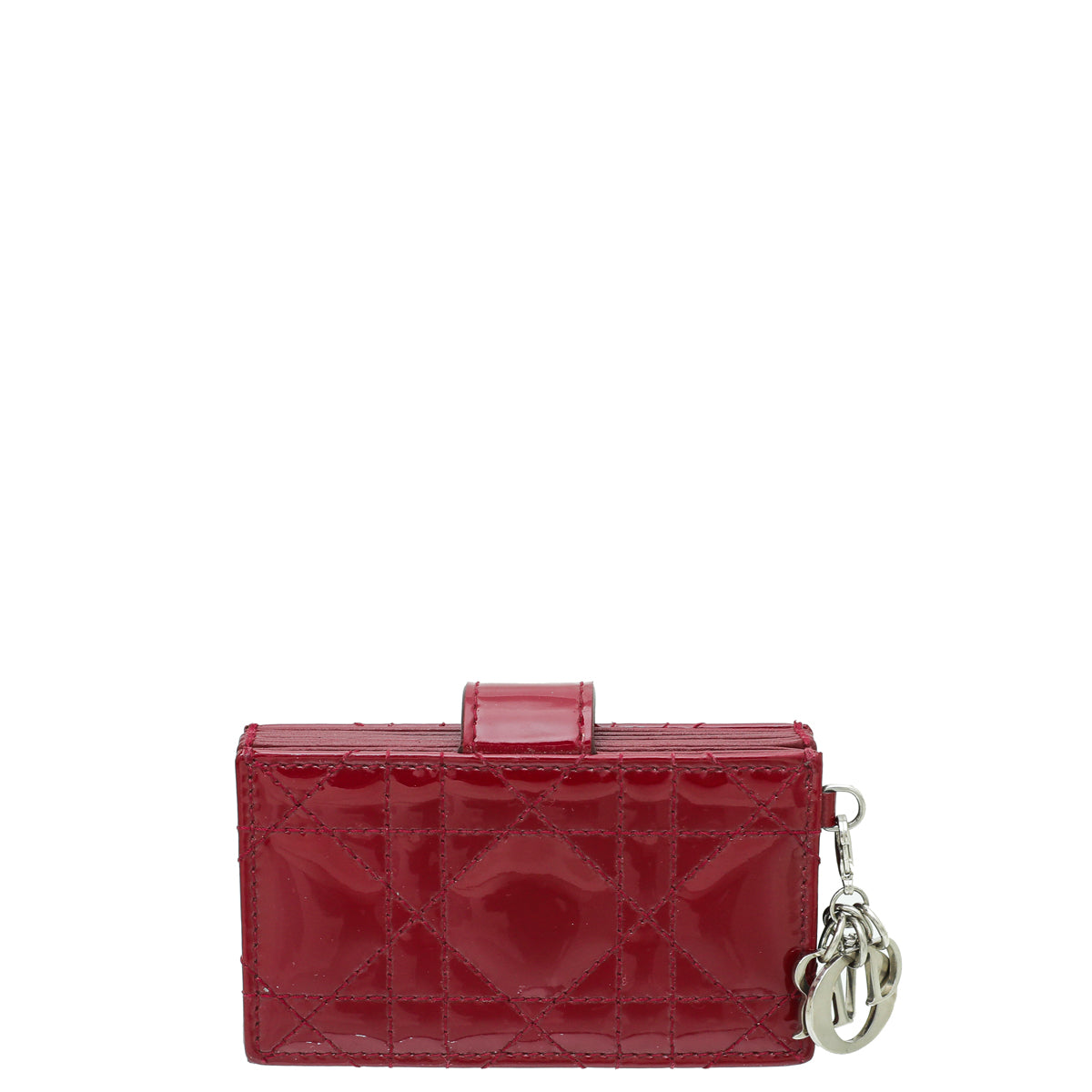 Christian Dior Cherry Red Lady Dior 5-Gusset Card Holder