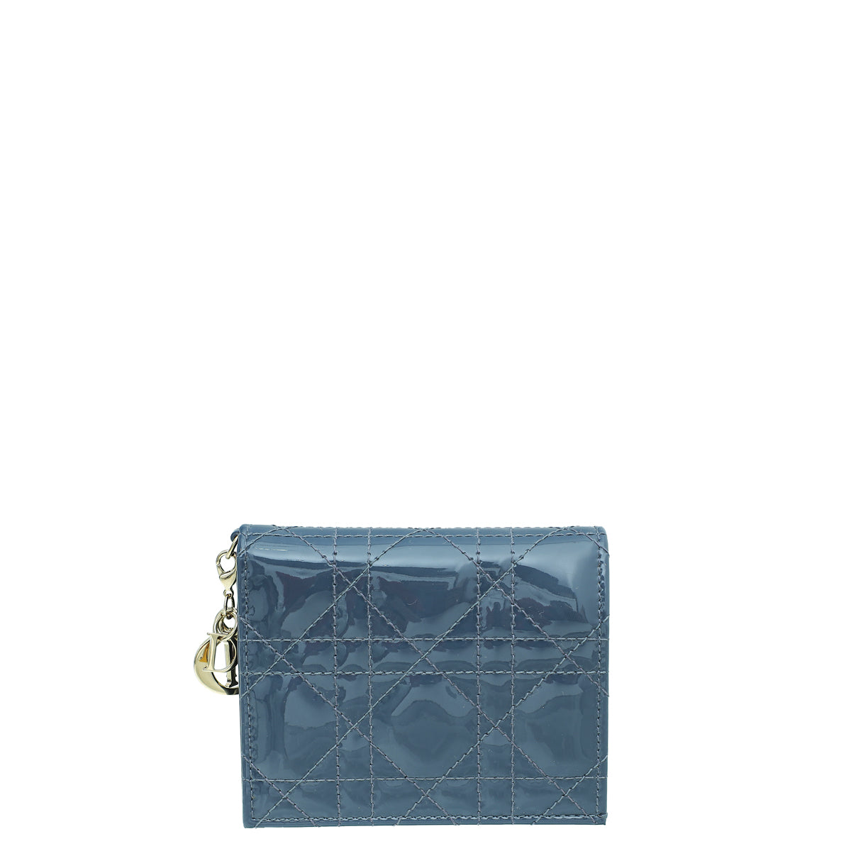 Christian Dior Cloud Blue Lady Dior Patent Mini Wallet-Christian Dior-THE CLOSET