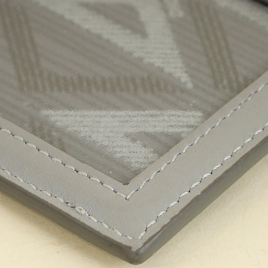 Christian Dior Gray CD Diamond Card Holder on Lanyard-Christian Dior-THE CLOSET