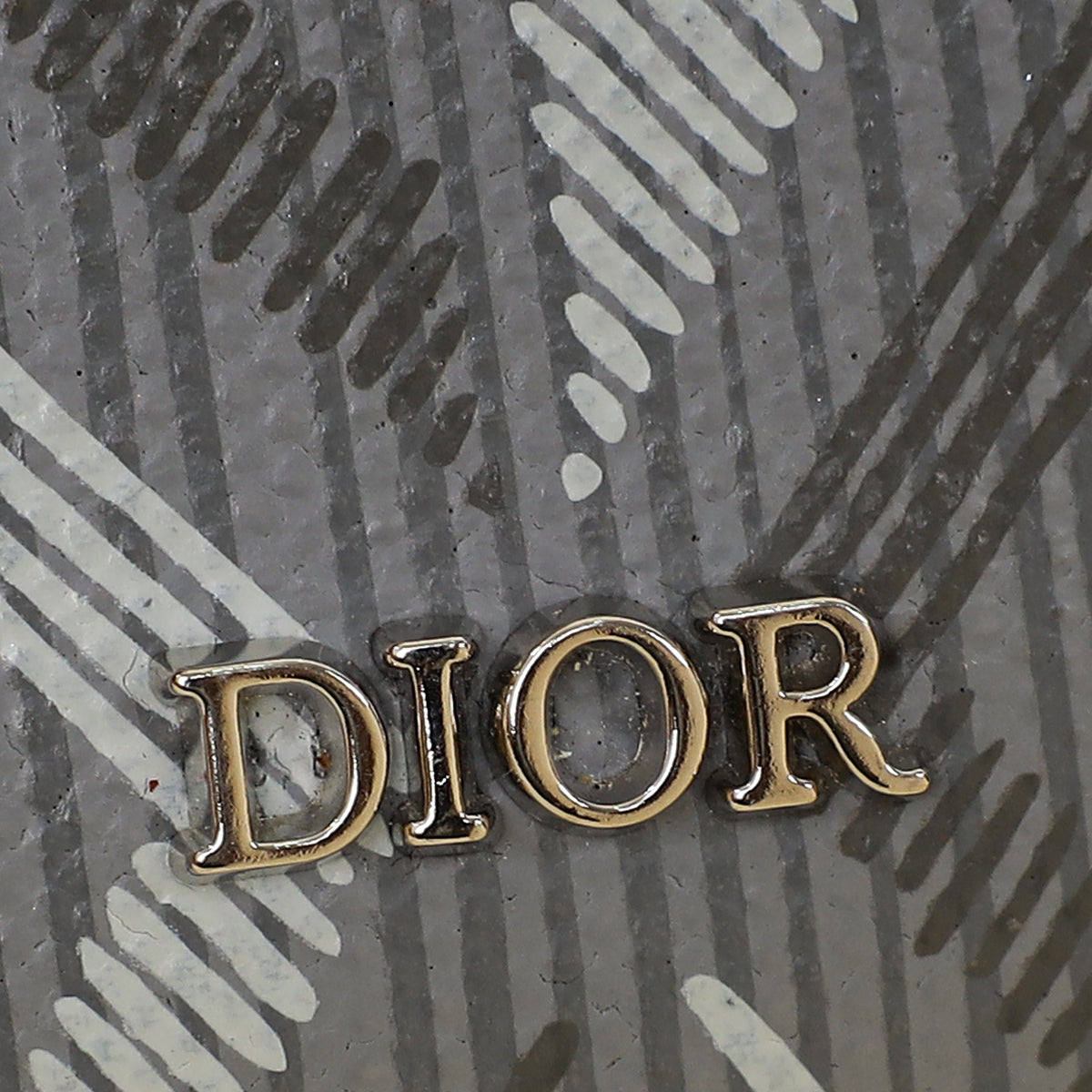 Christian Dior Gray CD Diamond Card Holder on Lanyard-Christian Dior-THE CLOSET