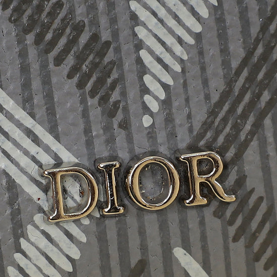 Christian Dior Gray CD Diamond Card Holder on Lanyard-Christian Dior-THE CLOSET