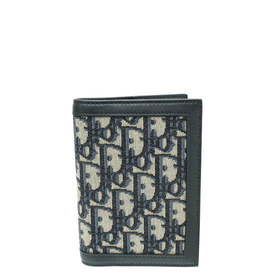 Christian Dior Navy Blue Oblique Passport Cover