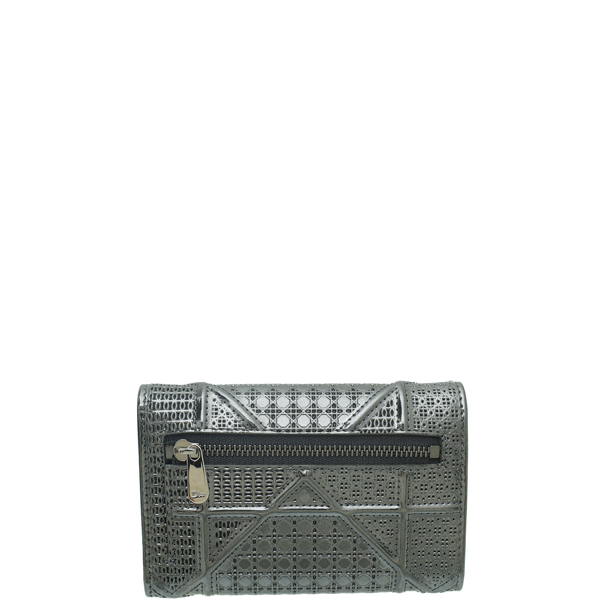 Christian Dior Onyx Black Micro-Cannage Diorama Elancee Wallet