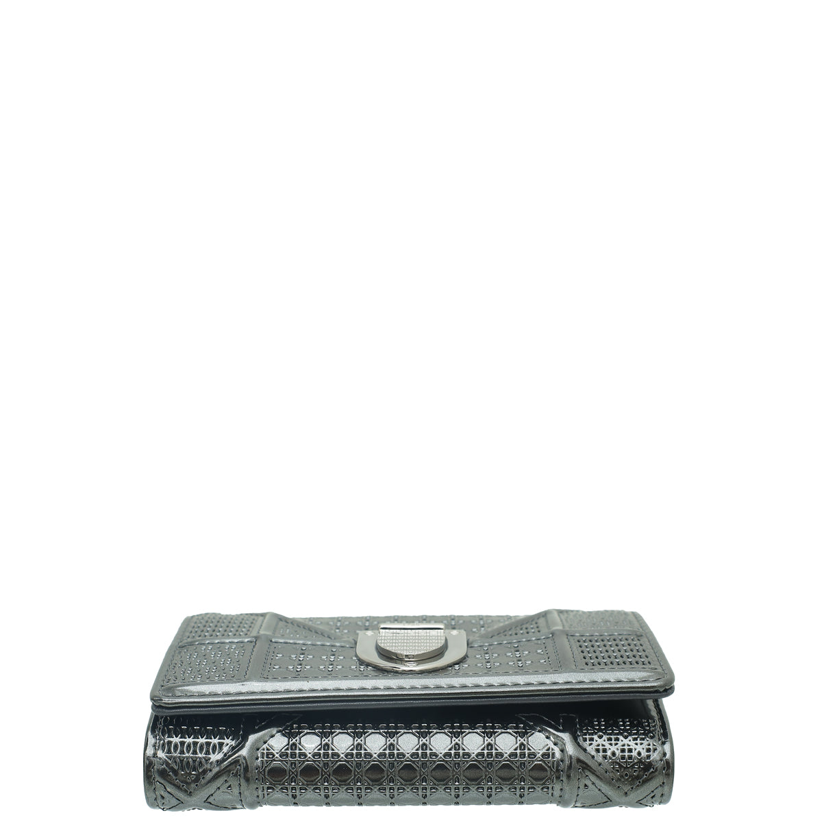 Christian Dior Onyx Black Micro-Cannage Diorama Elancee Wallet