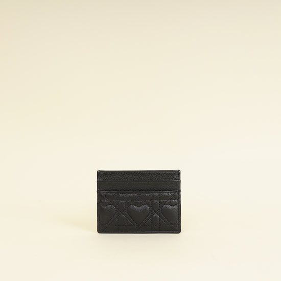 Christian Dior Black Dioramour Dior Caro Freesia Card Holder-Christian Dior-THE CLOSET