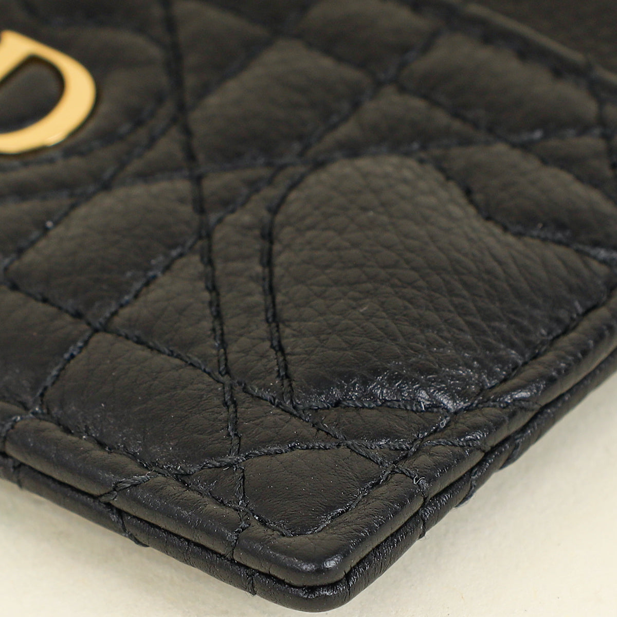 Christian Dior Black Dioramour Dior Caro Freesia Card Holder-Christian Dior-THE CLOSET