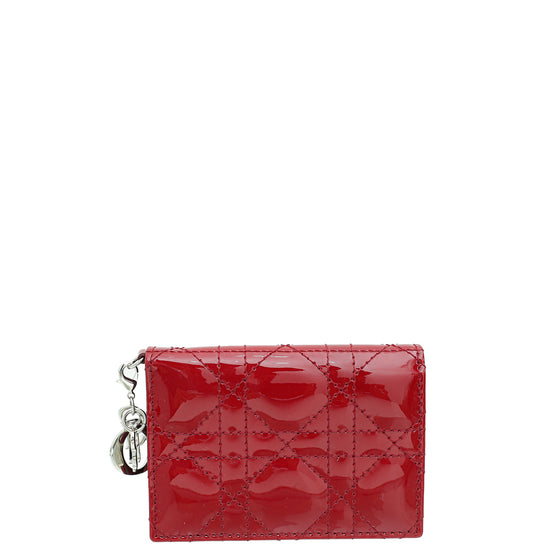 Christian Dior Cherry Lady Dior Mini Wallet