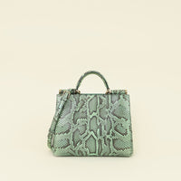 Dolce & Gabbana Green Python Sicily Shopper Medium Bag