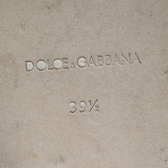 Dolce & Gabbana Blue Denim Flat Sandal 39.5