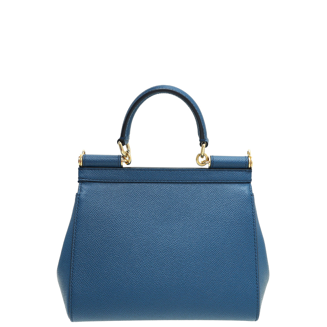 Dolce & Gabbana Blue Dauphine Small Sicily Bag-Dolce & Gabbana-THE CLOSET