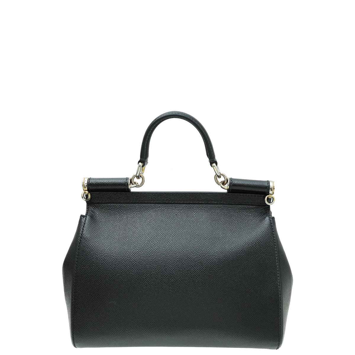 Dolce & Gabbana Black Dauphine Sicily Medium Bag-Dolce & Gabbana-THE CLOSET