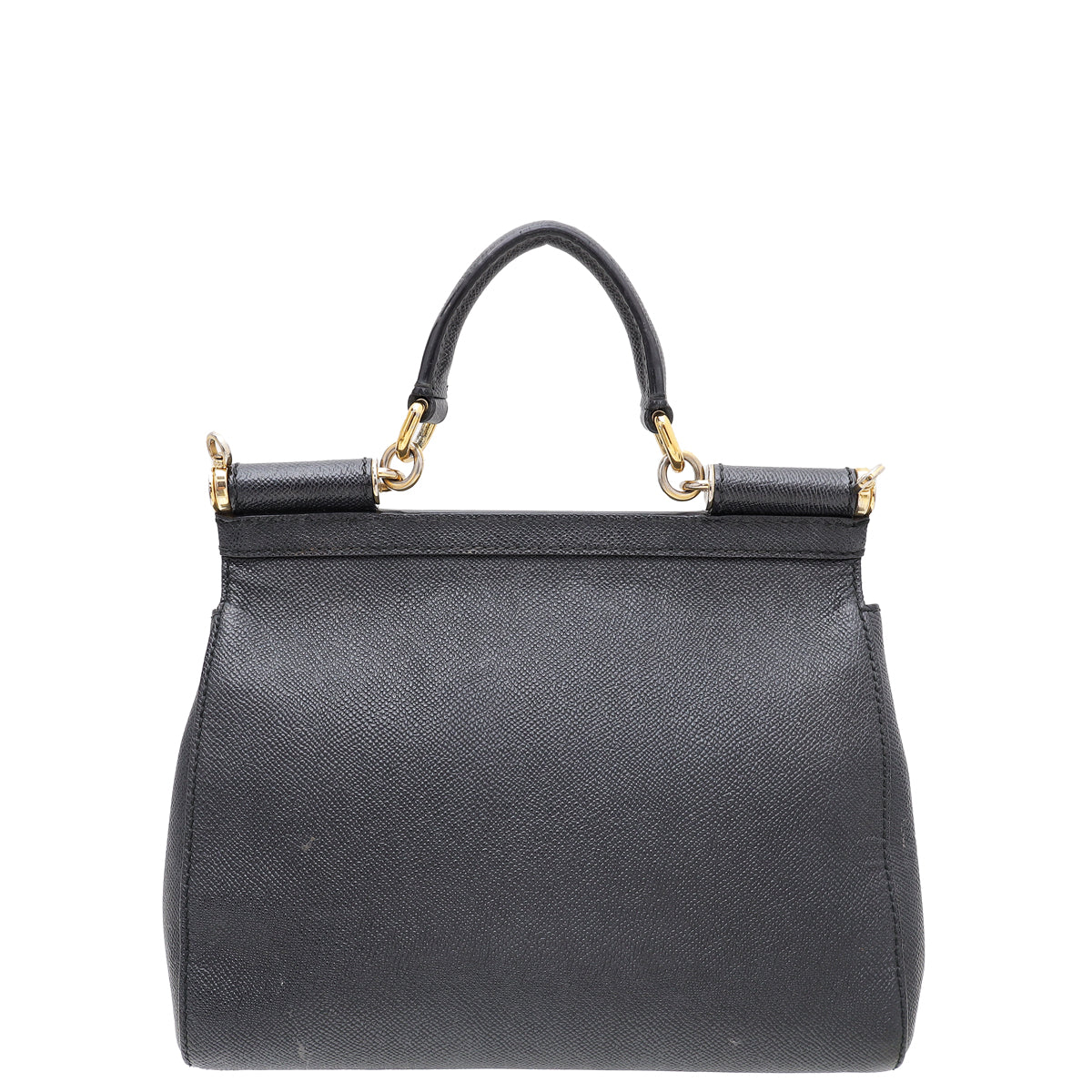 Dolce & Gabbana Black Dauphine Sicily Medium Bag-Dolce & Gabbana-THE CLOSET