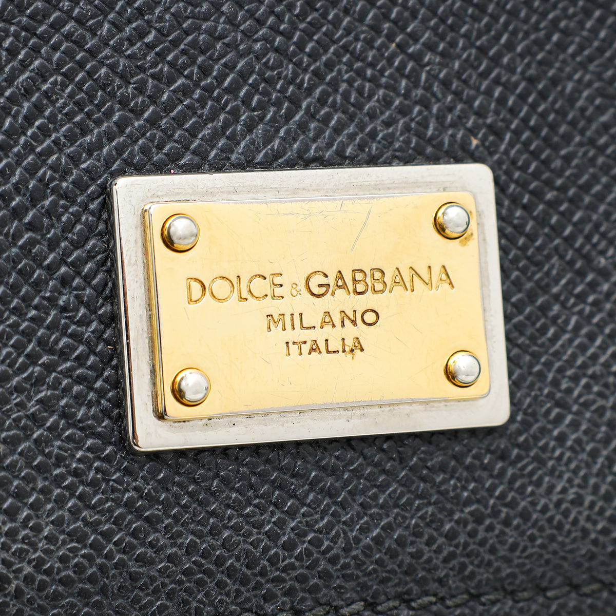 Dolce & Gabbana Black Dauphine Sicily Medium Bag