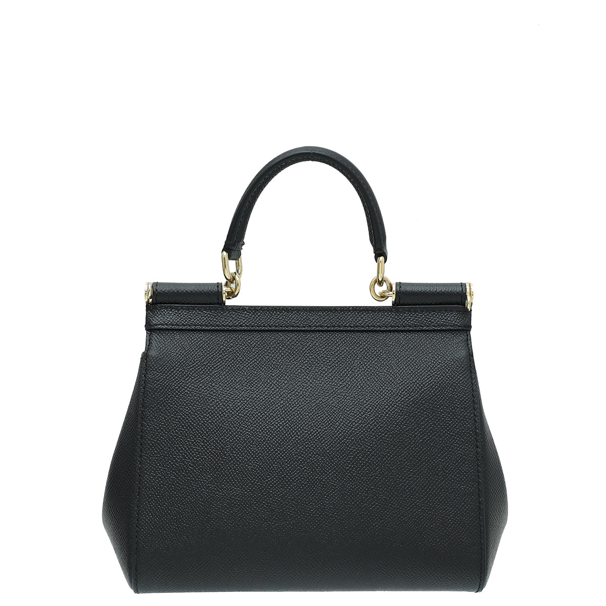 Dolce & Gabbana Black Dauphine Sicily Small Bag