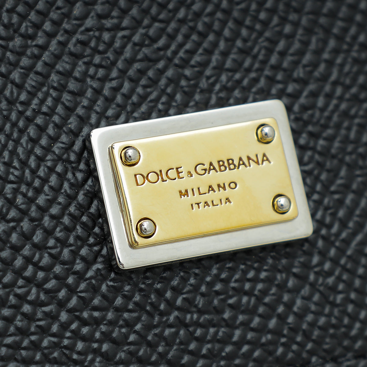 Dolce & Gabbana Black Dauphine Sicily Small Bag