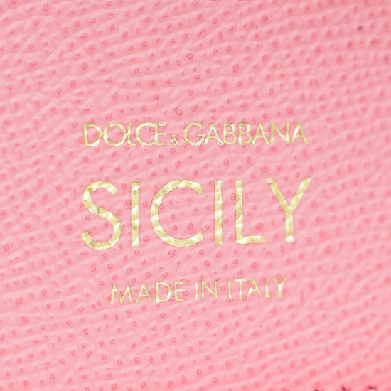 Dolce & Gabbana Pink Sicilty Bag W/ Scarf