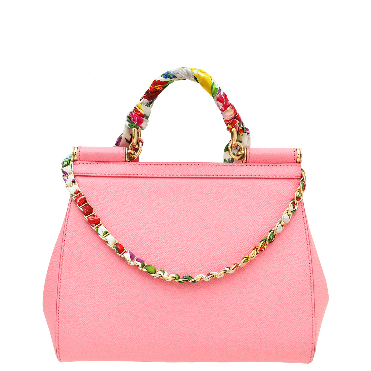 Dolce & Gabbana Pink Sicilty Bag W/ Scarf