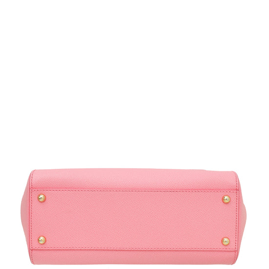 Dolce & Gabbana Pink Sicilty Bag W/ Scarf