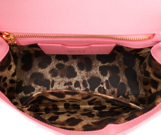 Dolce & Gabbana Pink Sicilty Bag W/ Scarf