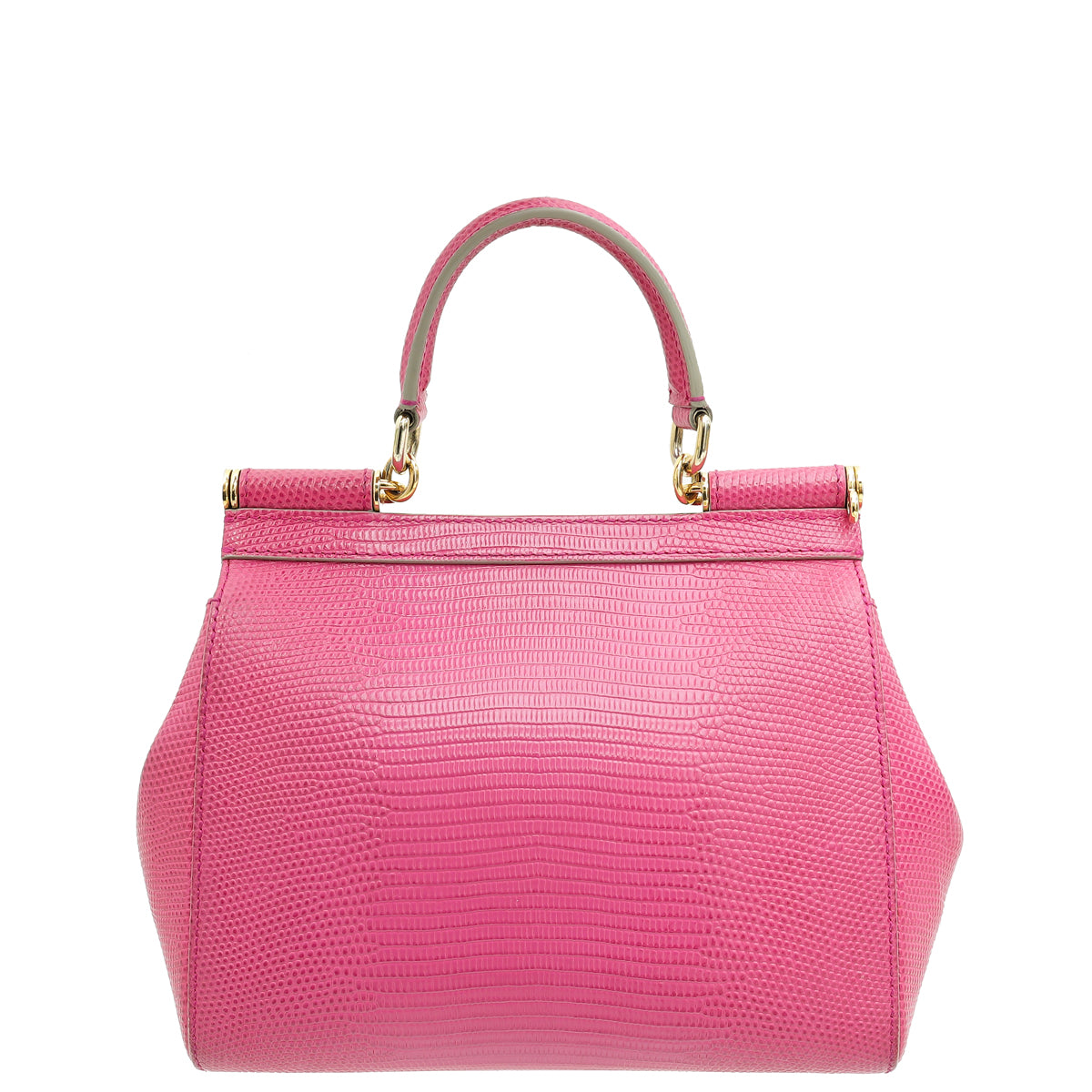Dolce & Gabbana Pink Iguana Print Crystal Sicily Small Bag-THE CLOSET-THE CLOSET