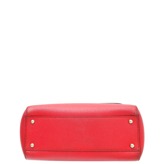 Dolce & Gabbana Red Dauphine Sicily Medium Bag