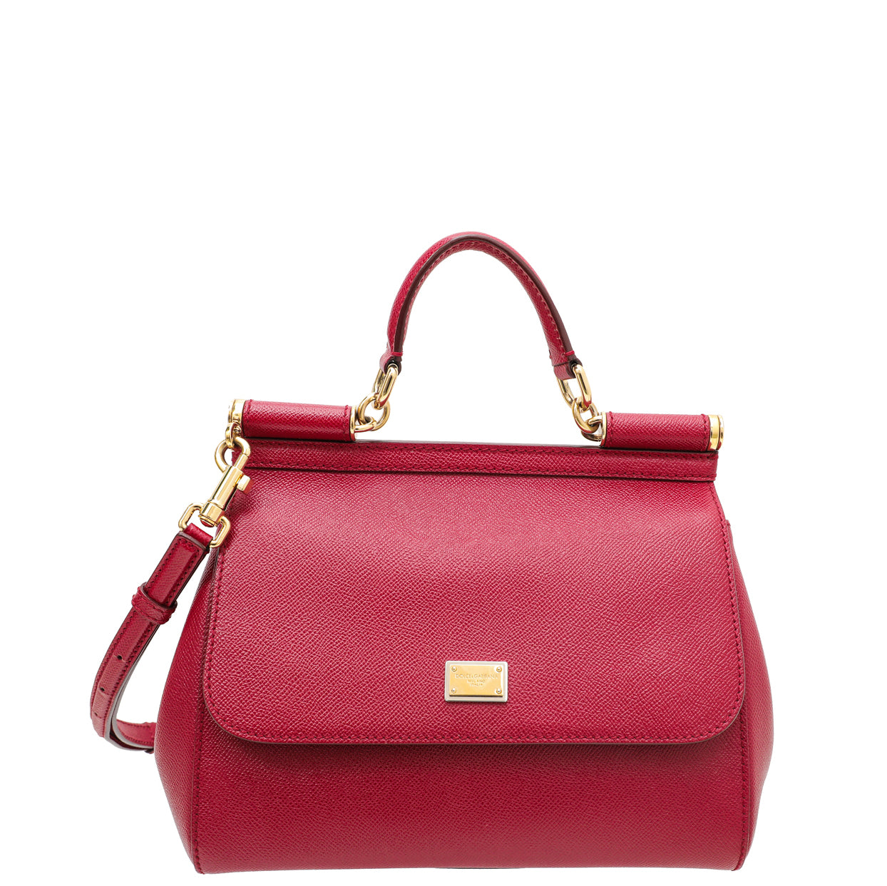 Dolce & Gabbana Red Dauphine Medium Sicily Bag-Dolce & Gabbana-THE CLOSET