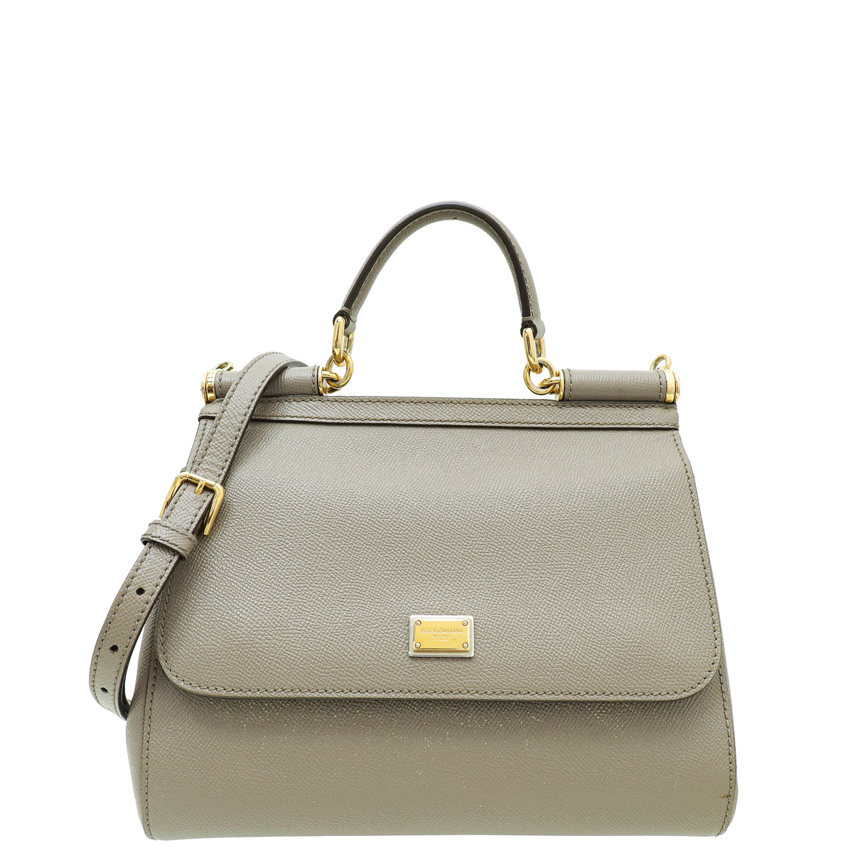 Dolce & Gabbana Grey Dauphine Sicily Medium Bag-Dolce & Gabbana-THE CLOSET