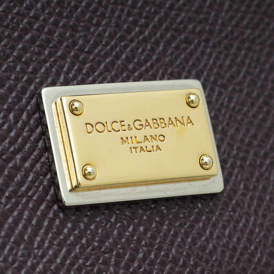 Dolce & Gabbana Burgundy Dauphine Medium Sicily Bag