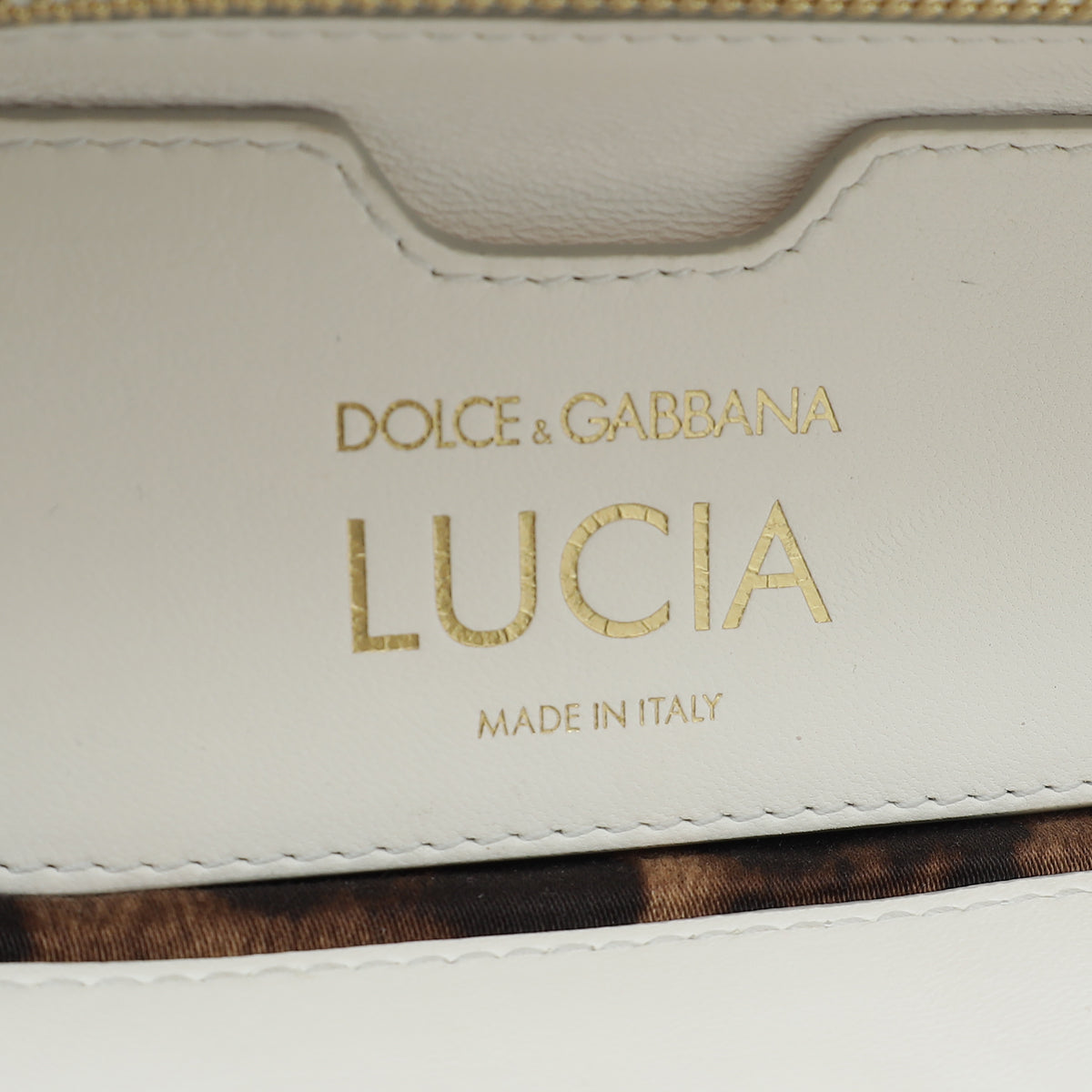 Dolce & Gabbana White Multicolor Studded "Dolce" Lucia Bag