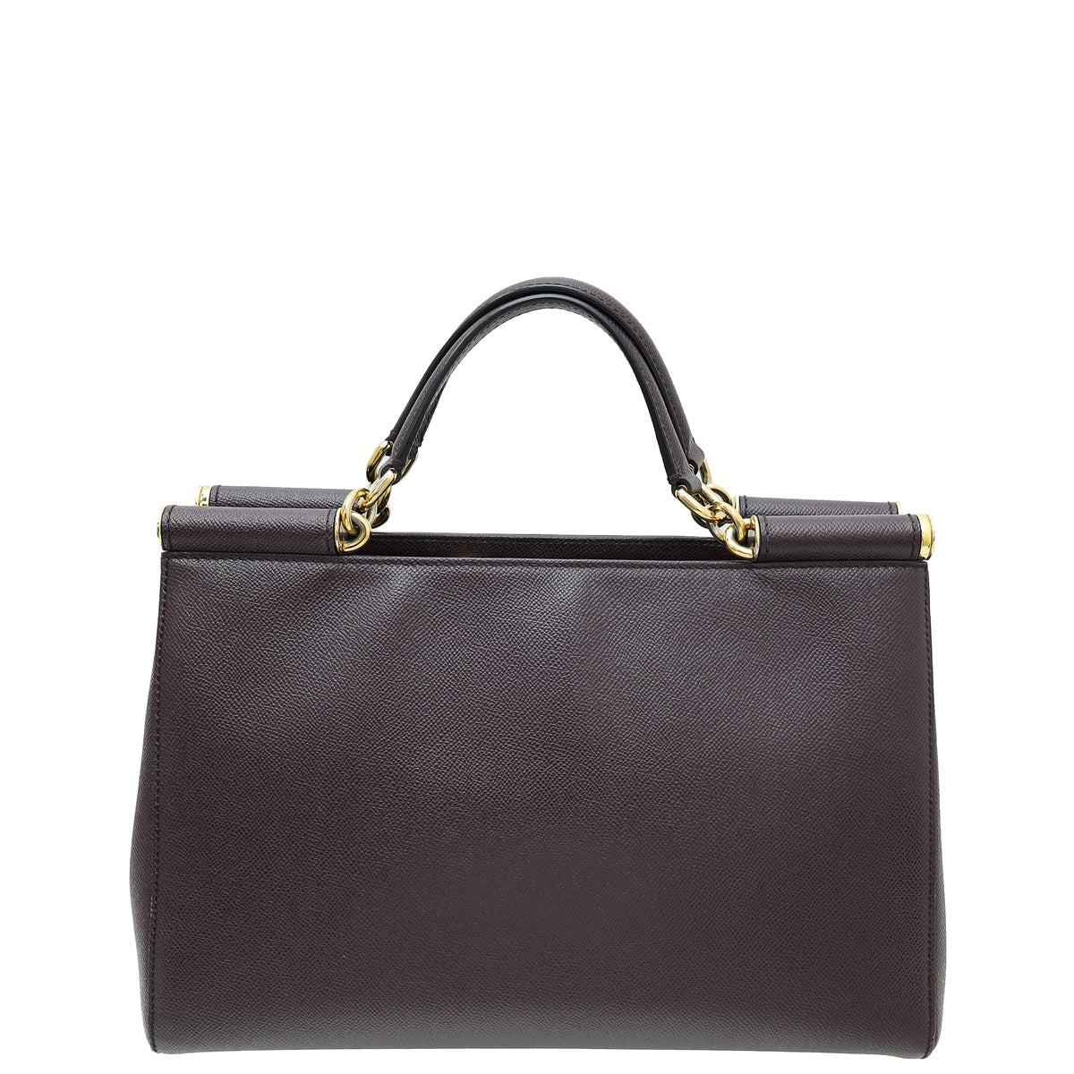 Dolce & Gabbana Dark Violet Dauphine Sicily Large Tote Bag-Dolce & Gabbana-THE CLOSET