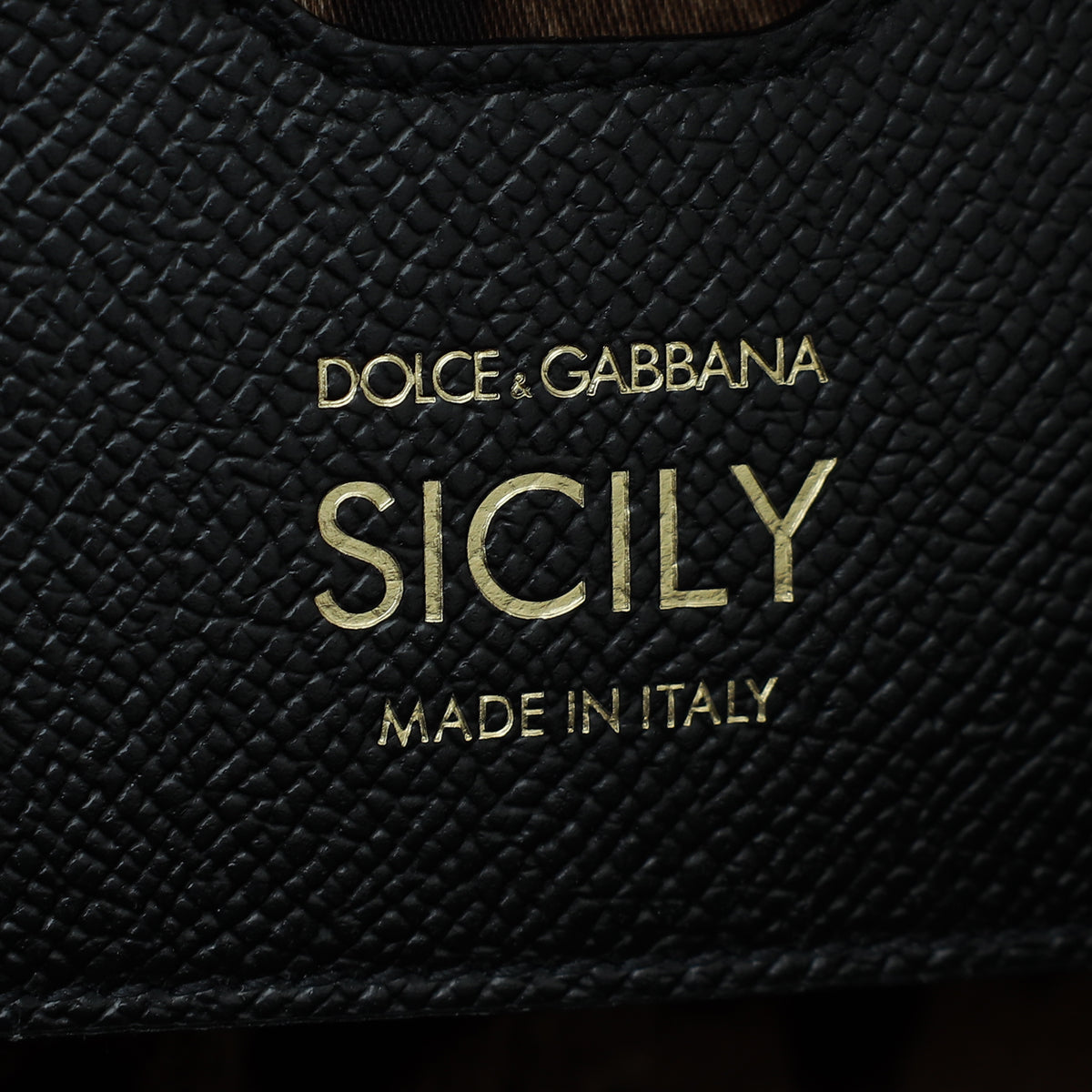 Dolce & Gabbana Black Dauphine Sicily Small Bag