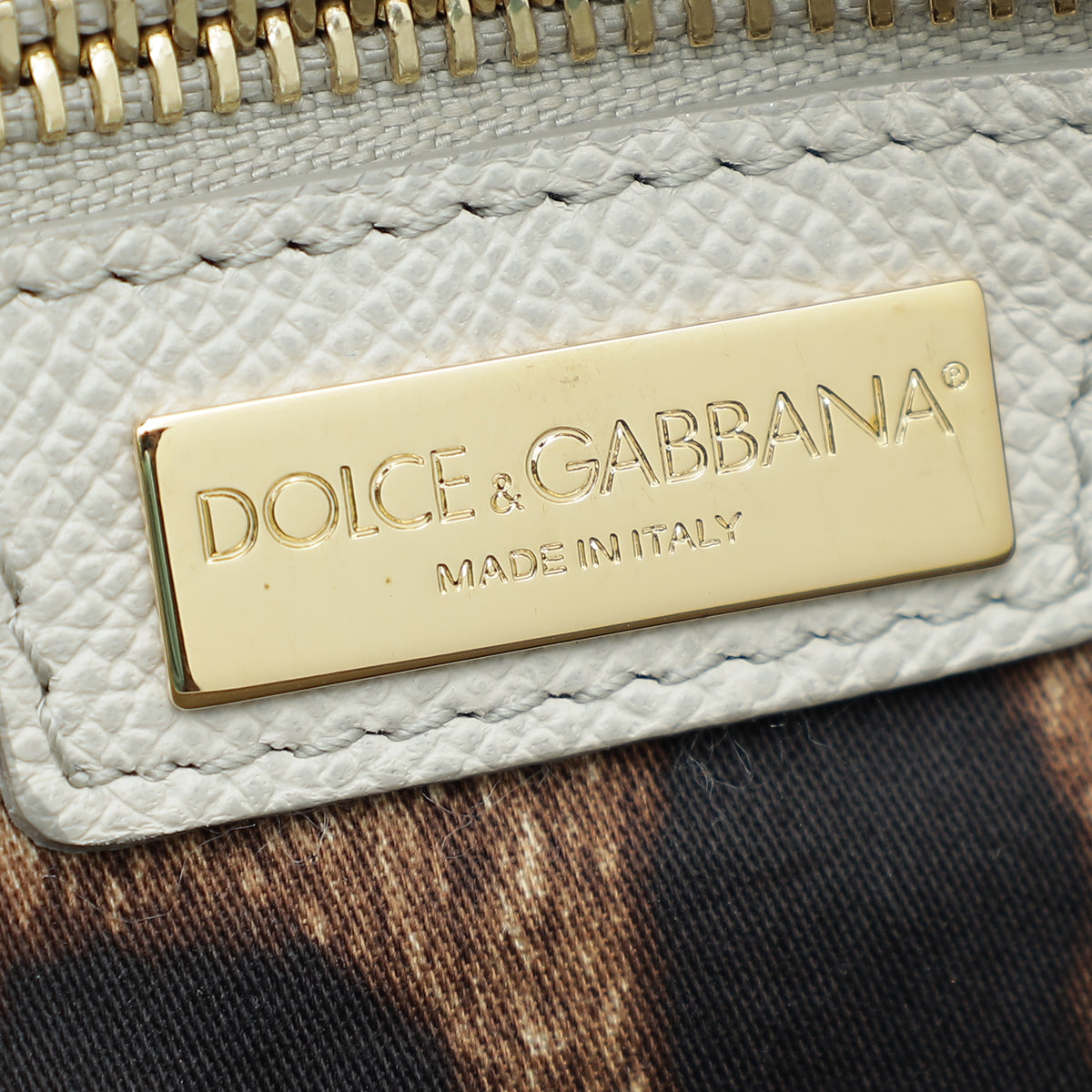 Dolce & Gabbana Light Beige Dauphine Sicily Large Bag