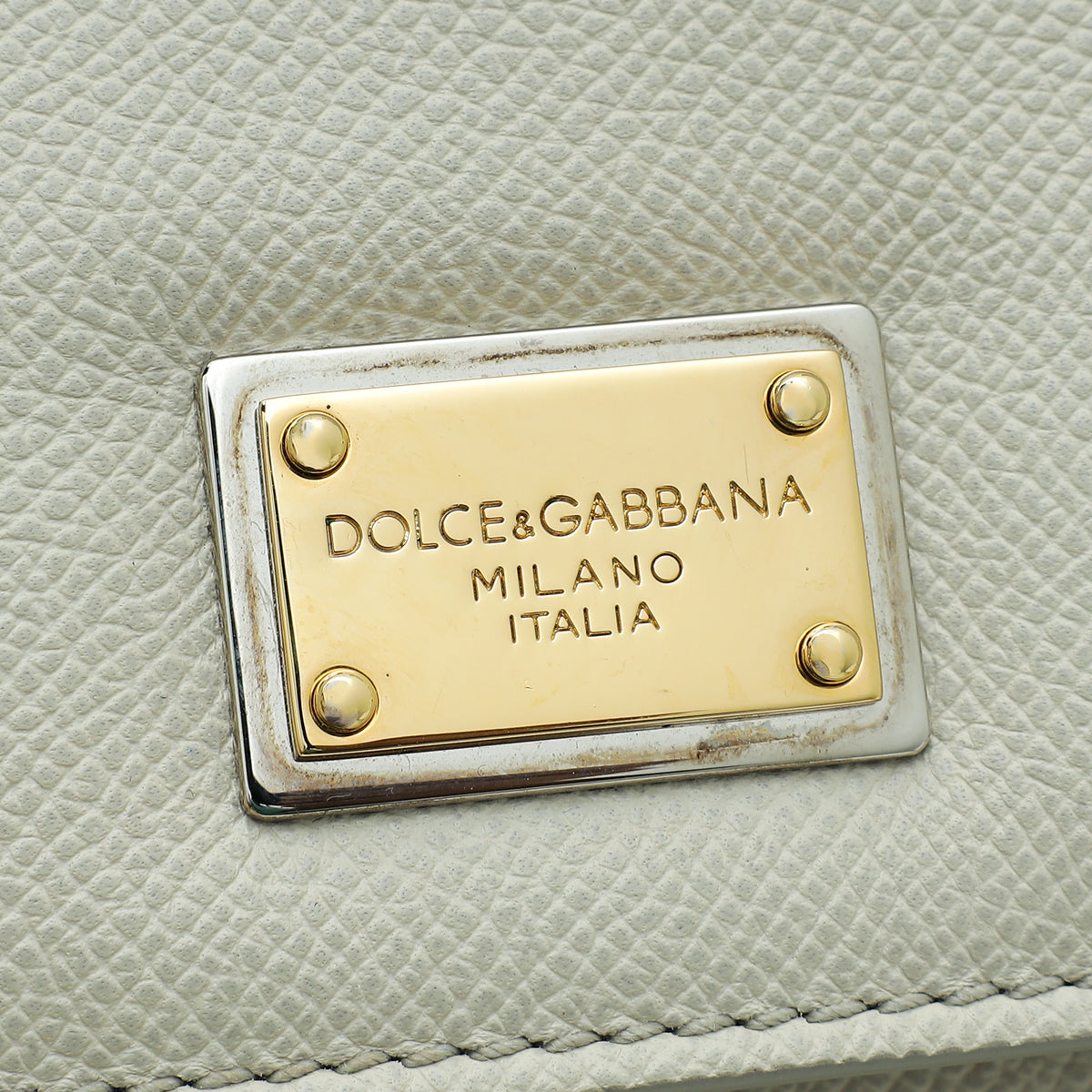 Dolce & Gabbana Light Beige Dauphine Sicily Large Bag