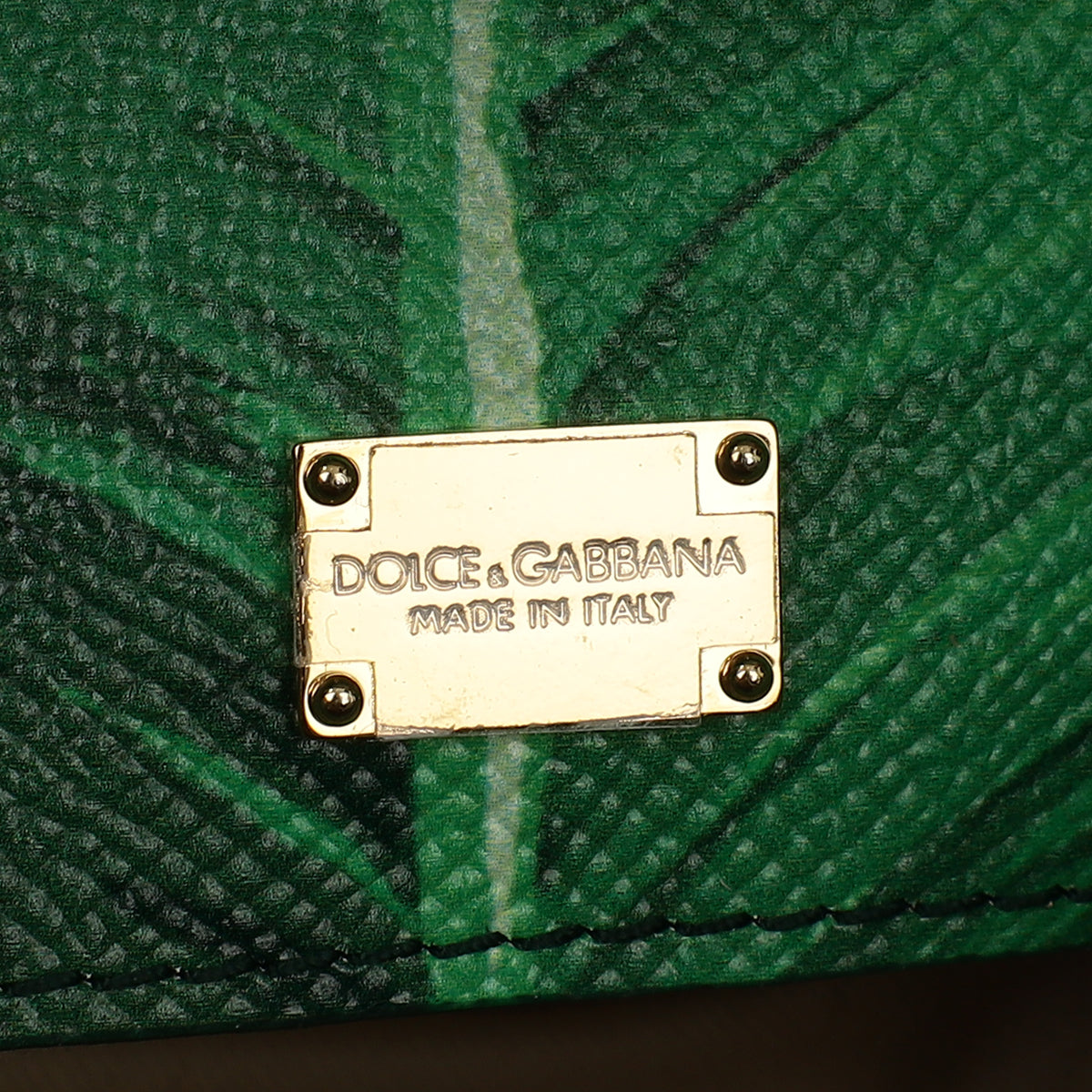 Dolce & Gabbana Bicolor Banana Leaf Print Miss Sicily Small Bag-Dolce & Gabbana-THE CLOSET