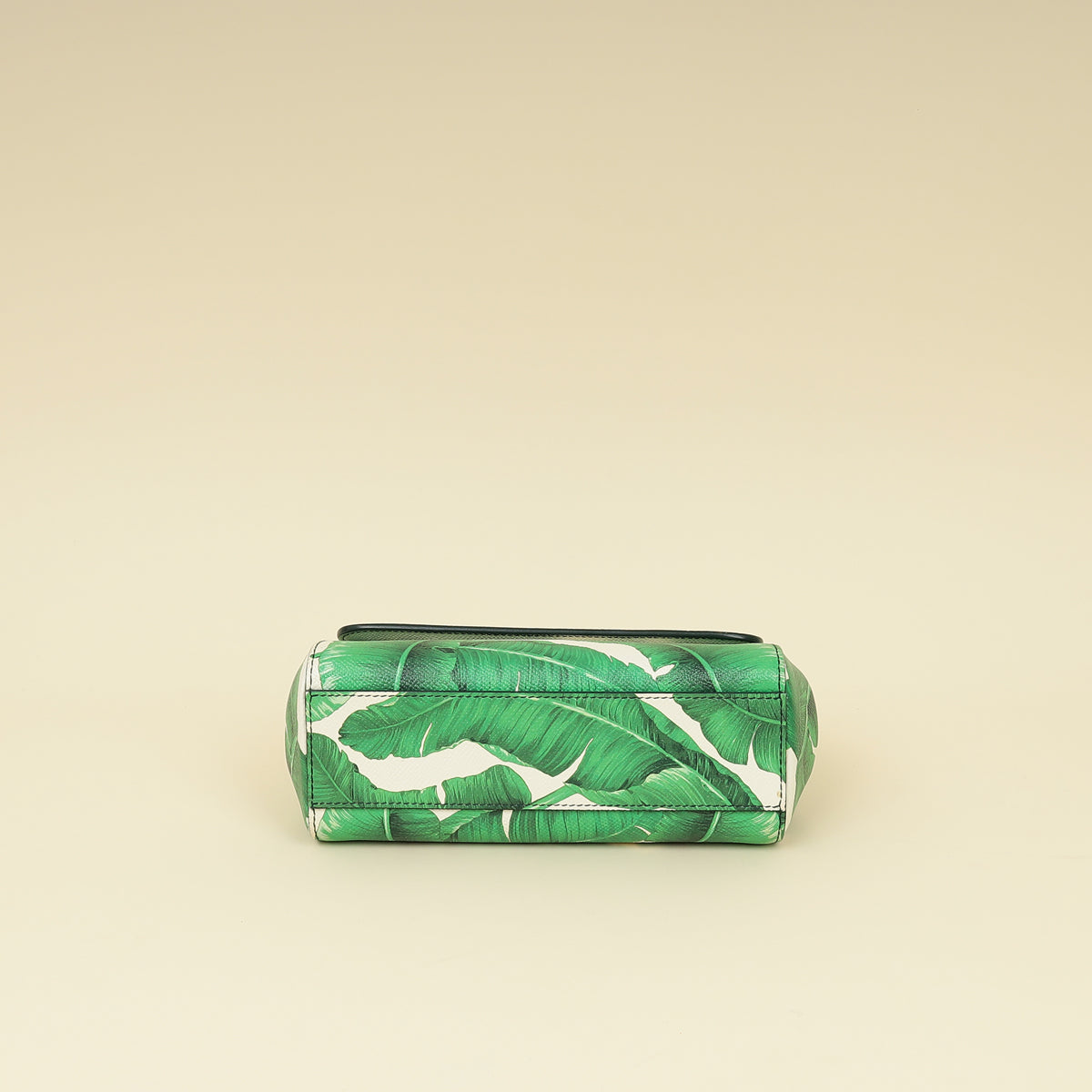 Dolce & Gabbana Bicolor Banana Leaf Print Miss Sicily Small Bag-Dolce & Gabbana-THE CLOSET