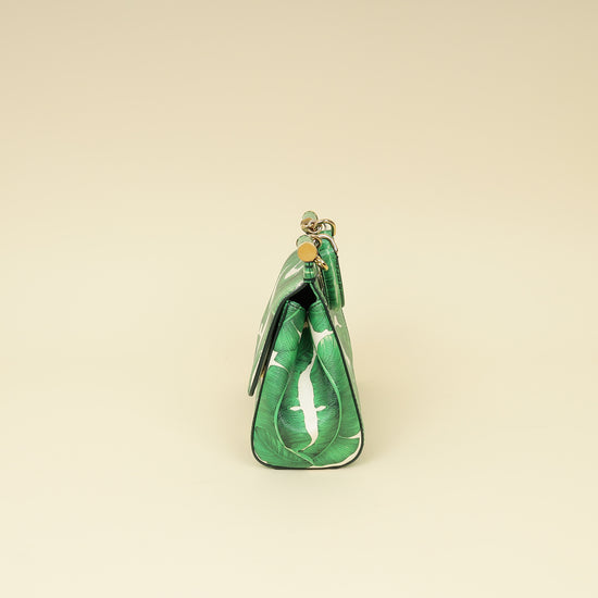 Dolce & Gabbana Bicolor Banana Leaf Print Miss Sicily Small Bag-Dolce & Gabbana-THE CLOSET