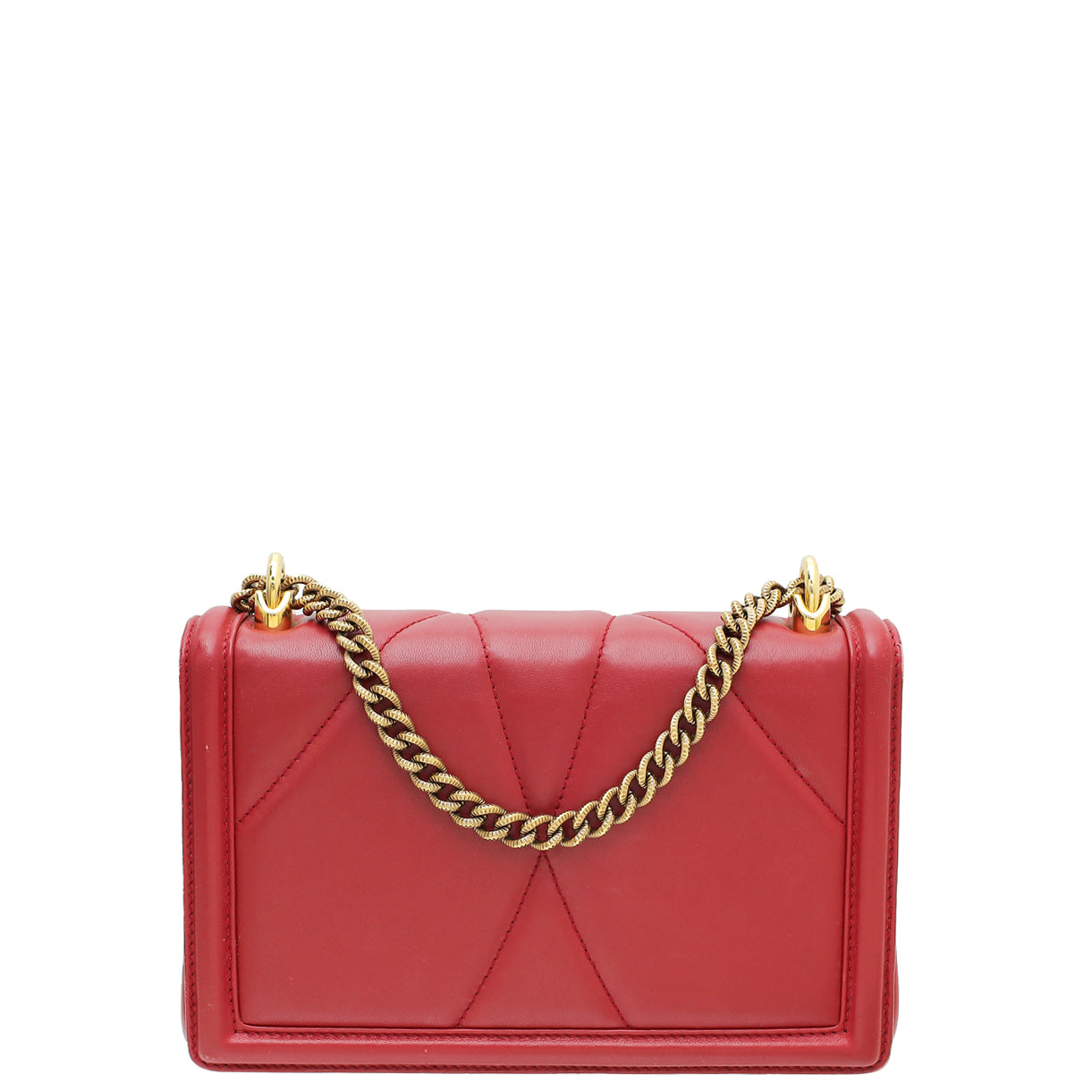 Dolce & Gabbana Red Devotion Flap Medium Chain Bag-Dolce & Gabbana-THE CLOSET