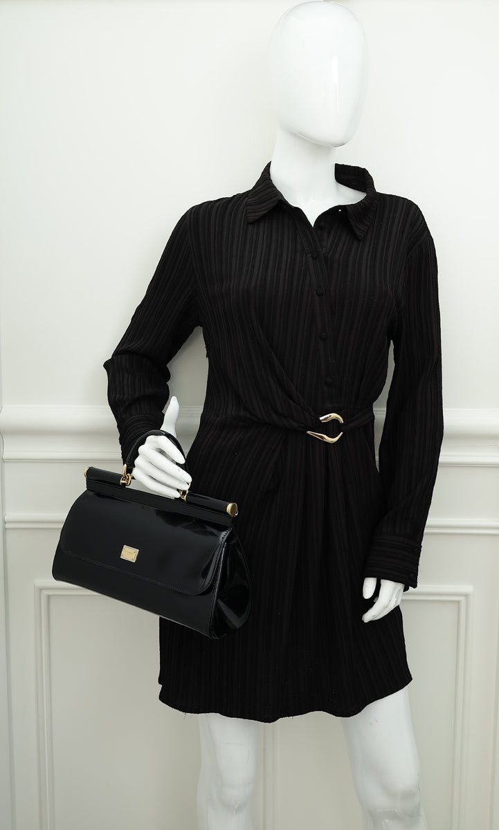 Dolce & Gabbana Black Elongated Sicily Bag-Dolce & Gabbana-THE CLOSET