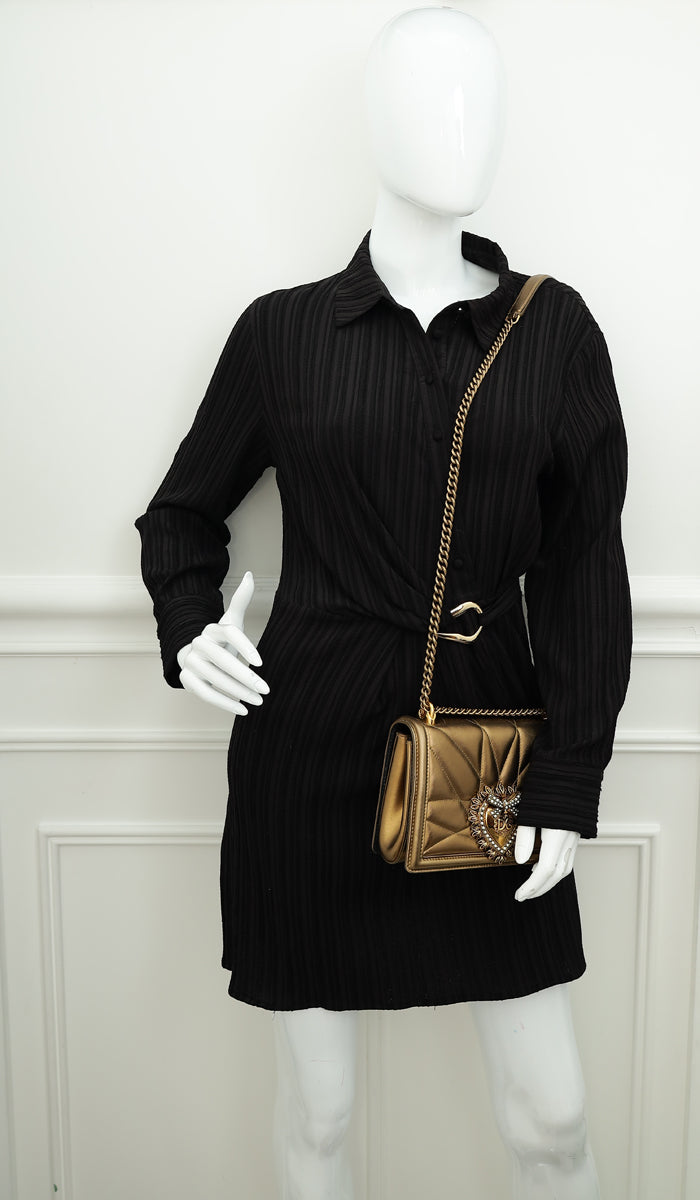 Dolce & Gabbana Bronze Devotion Flap Bag-Dolce & Gabbana-THE CLOSET