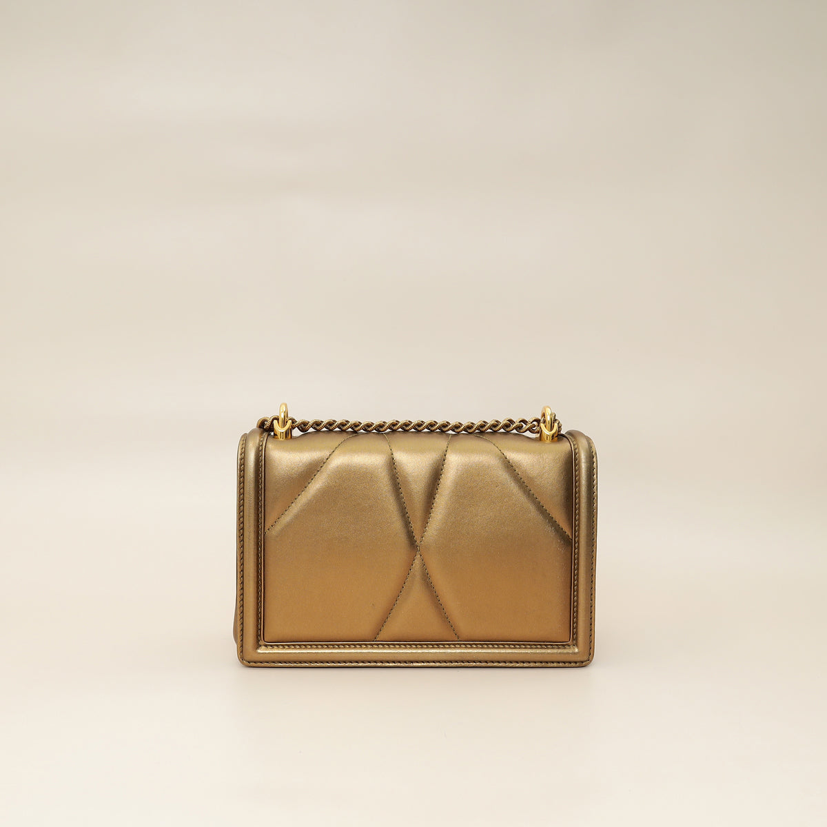 Dolce & Gabbana Bronze Devotion Flap Bag-Dolce & Gabbana-THE CLOSET