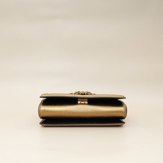 Dolce & Gabbana Bronze Devotion Flap Bag-Dolce & Gabbana-THE CLOSET