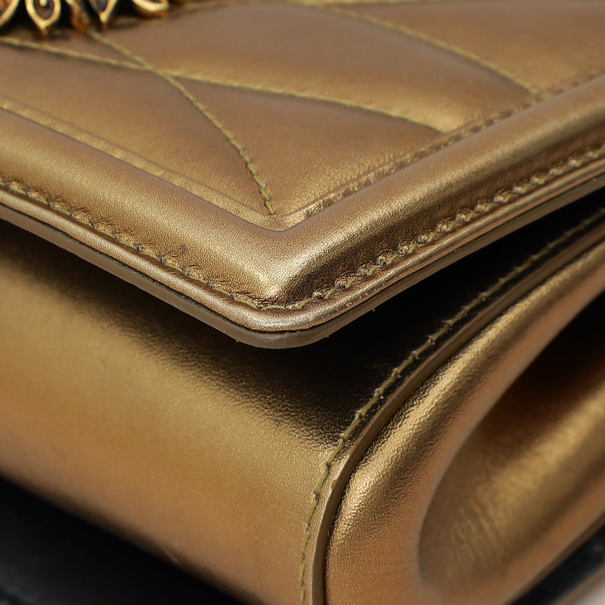 Dolce & Gabbana Bronze Devotion Flap Bag-Dolce & Gabbana-THE CLOSET