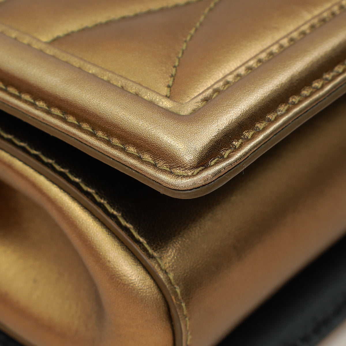Dolce & Gabbana Bronze Devotion Flap Bag-Dolce & Gabbana-THE CLOSET