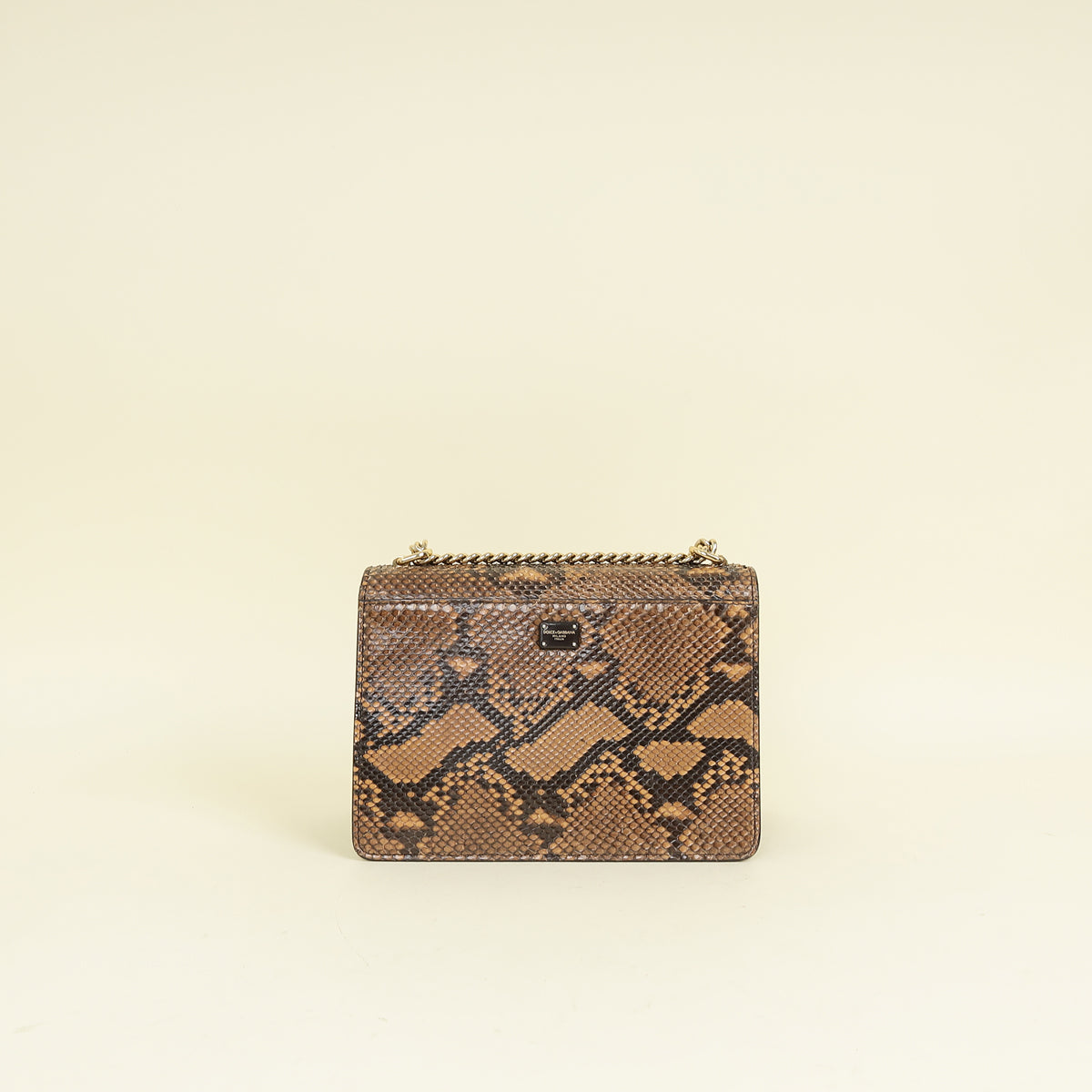 Dolce & Gabbana Tricolor Rosalia Python Lizard Flap Chain Bag