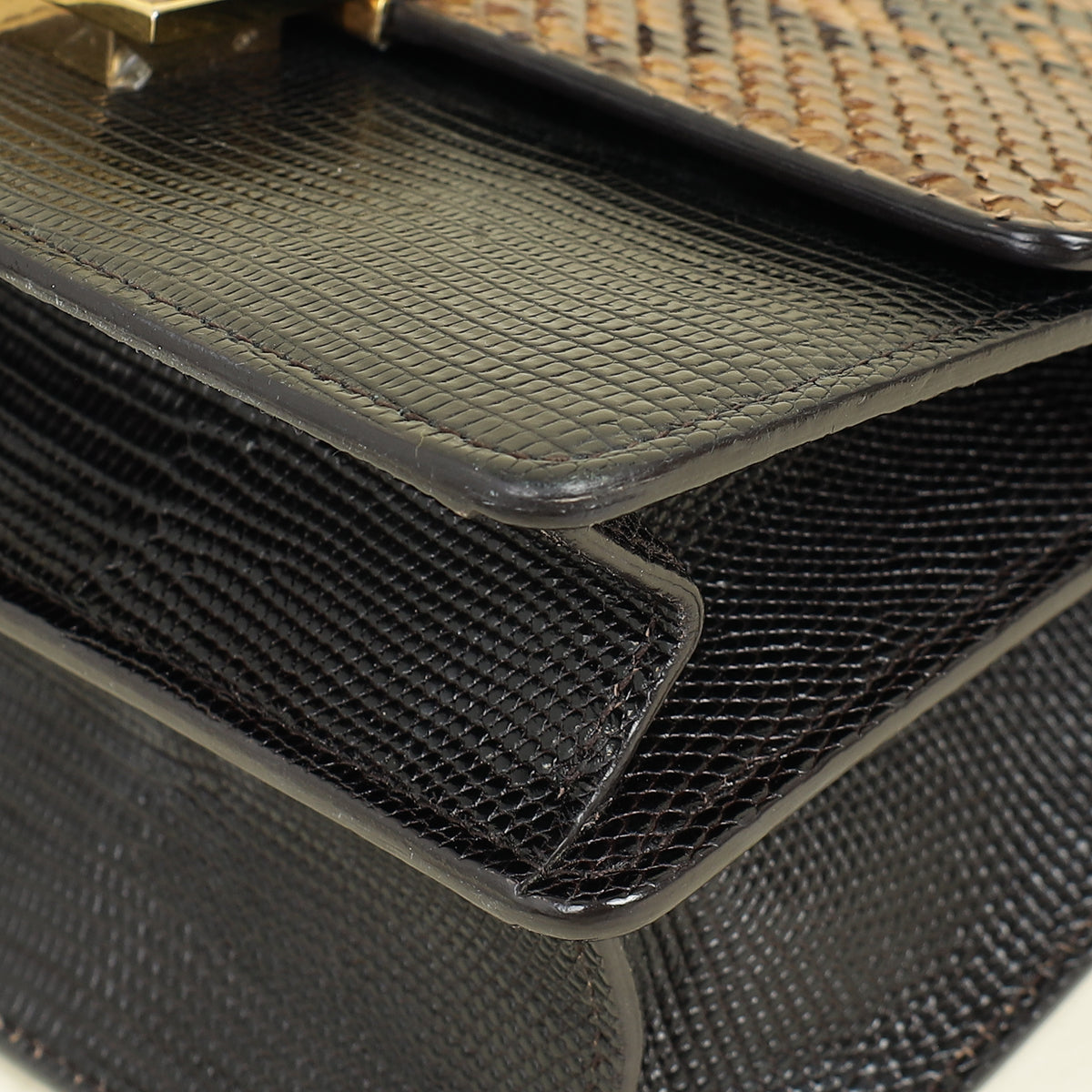 Dolce & Gabbana Tricolor Rosalia Python Lizard Flap Chain Bag