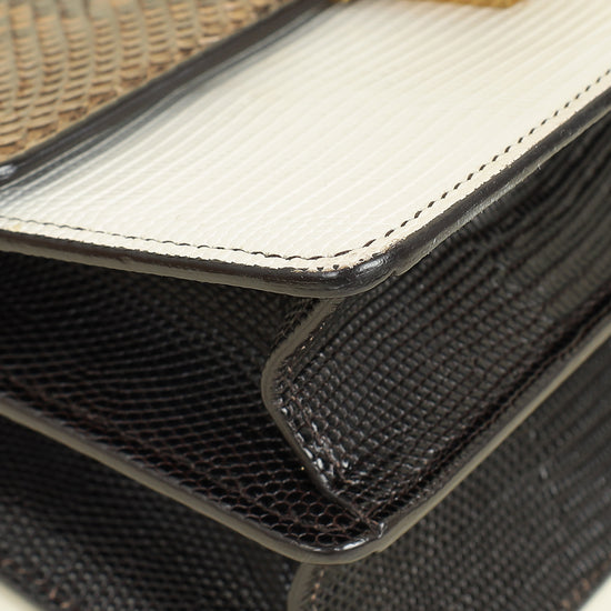 Dolce & Gabbana Tricolor Rosalia Python Lizard Flap Chain Bag