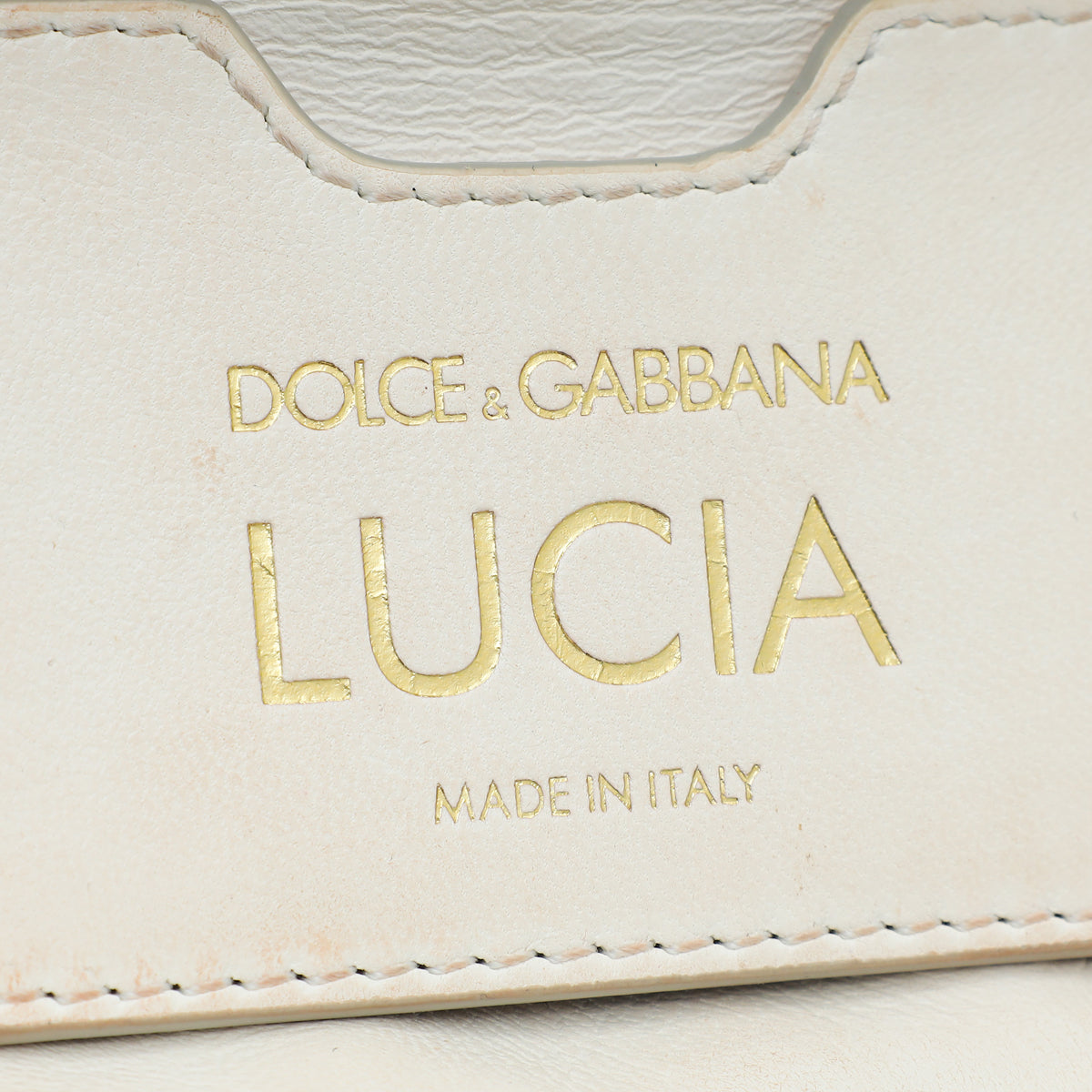 Dolce & Gabbana White Multicolor "Dolce" Studded Lucia Bag